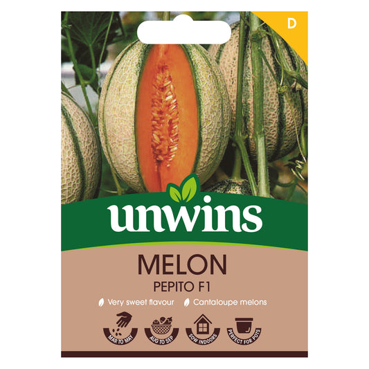 Unwins Melon Pepito F1 Seeds front of pack