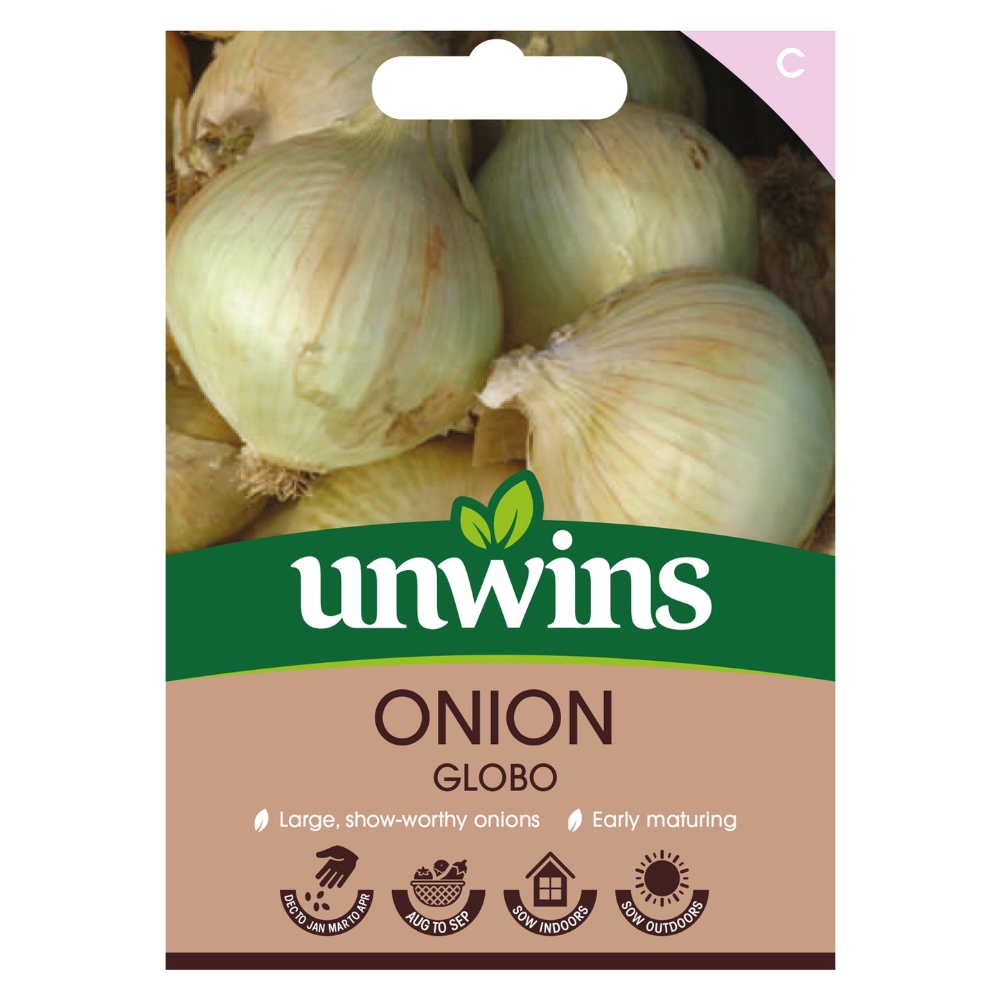 Unwins Onion Globo Seeds front