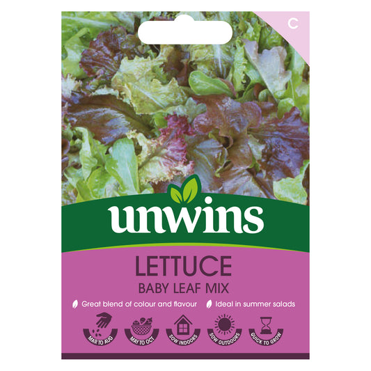 Unwins Lettuce Baby Leaf Mix Seeds