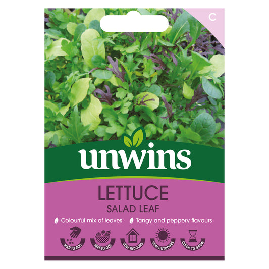Unwins Lettuce Salad Leaf Seeds front