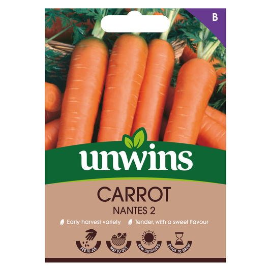 Unwins Carrot Nantes 2 Seeds Front