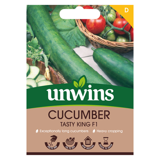 Unwins Cucumber Tasty King F1 Seeds Front