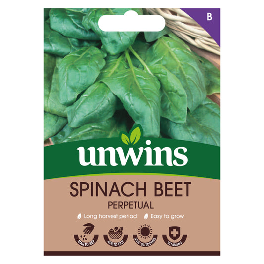 Unwins Spinach Beet Perpetual Seeds front of pack