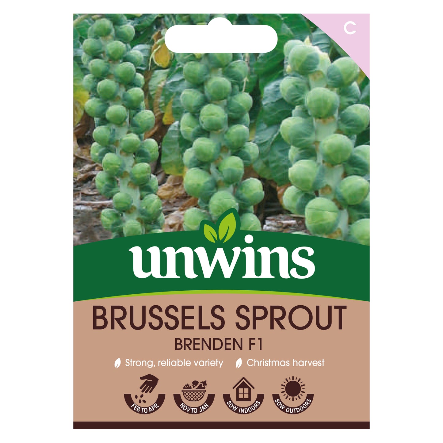 Unwins Brussels Sprout Brenden F1 Seeds Front
