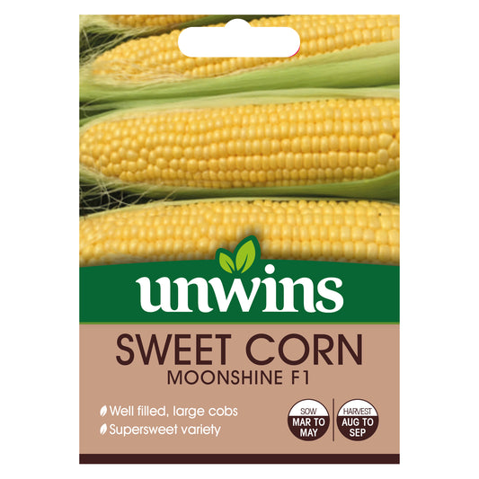 Unwins Sweet Corn Moonshine F1 Seeds front of packl