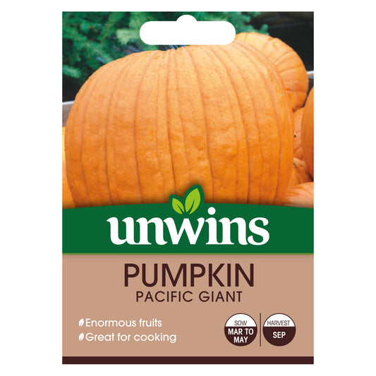 Unwins Pumpkin Pacific Giant Seeds front of pack