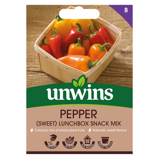 Unwins Sweet Pepper Lunchbox Snack Mix Seeds front of pack