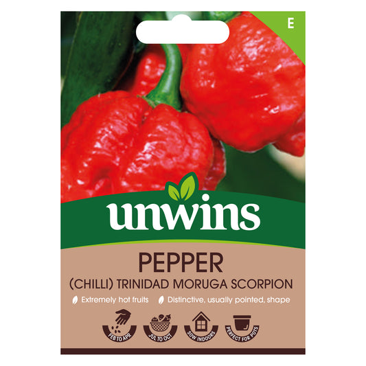 Unwins Chilli Pepper Trinidad Moruga Scorpion Seeds Front