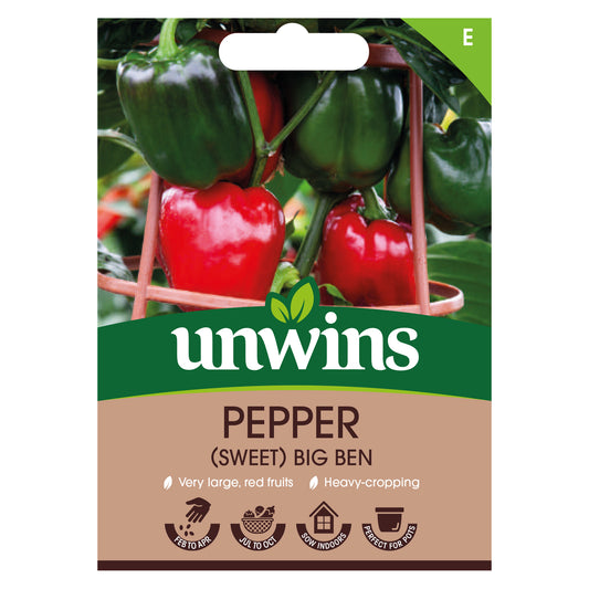 Unwins Sweet Pepper Big Ben Seeds front of pack