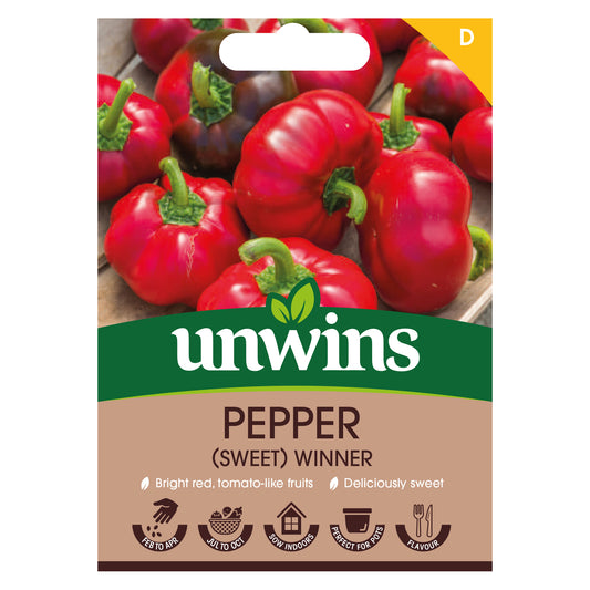 Unwins Sweet Pepper Winner Seeds front of pack