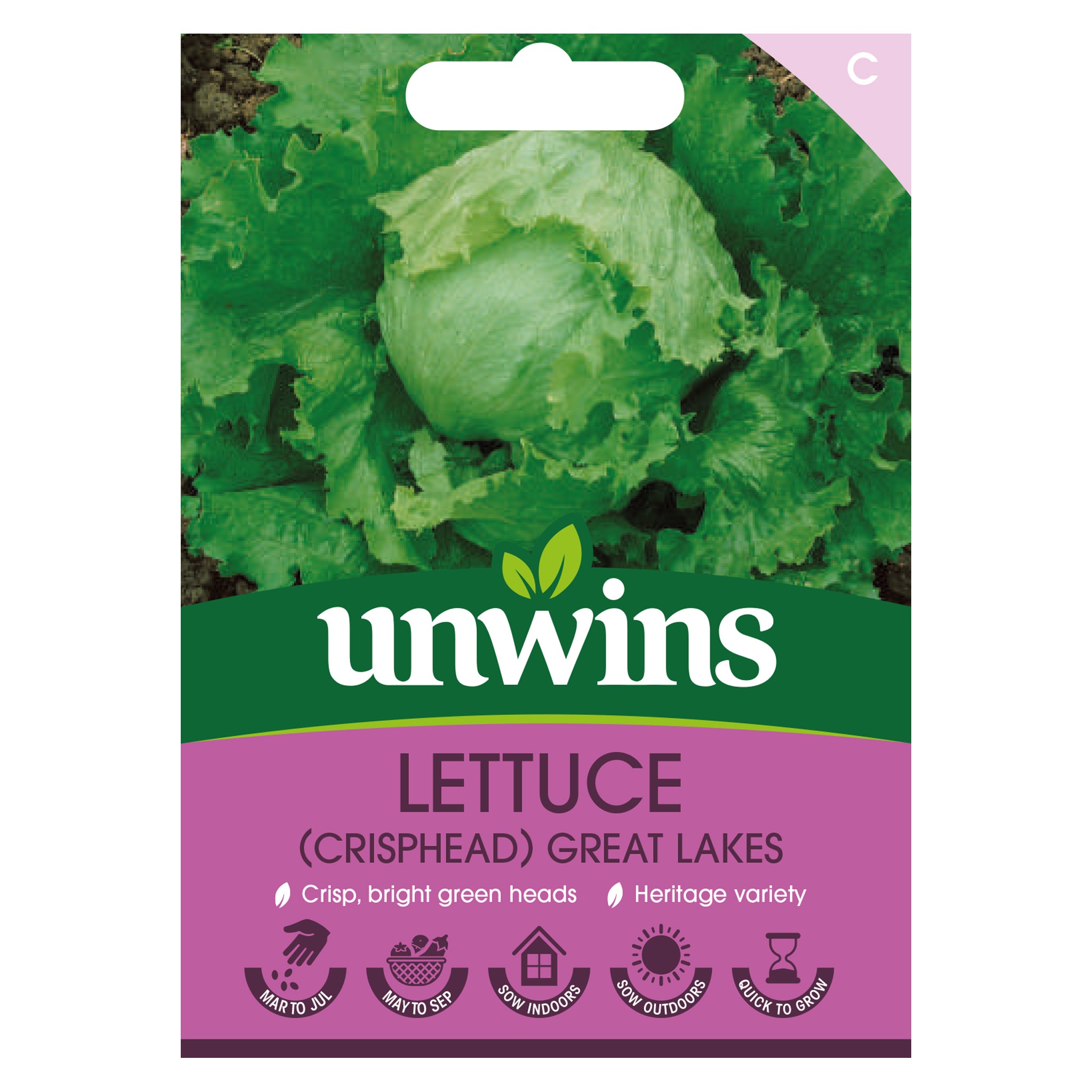 Unwins Crisphead Lettuce Great Lakes Seeds