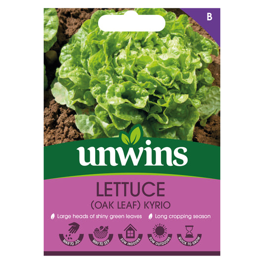 Unwins Oak Leaf Lettuce Kyrio Seeds front