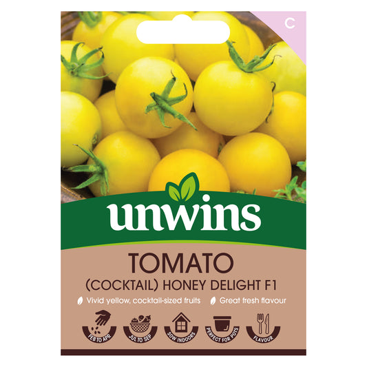 Unwins Cocktail Tomato Honey Delight F1 Seeds front of pack