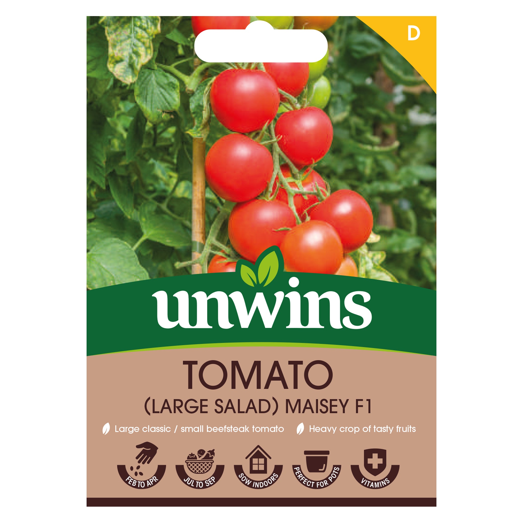 Unwins Large Salad Tomato Maisey F1 Seeds