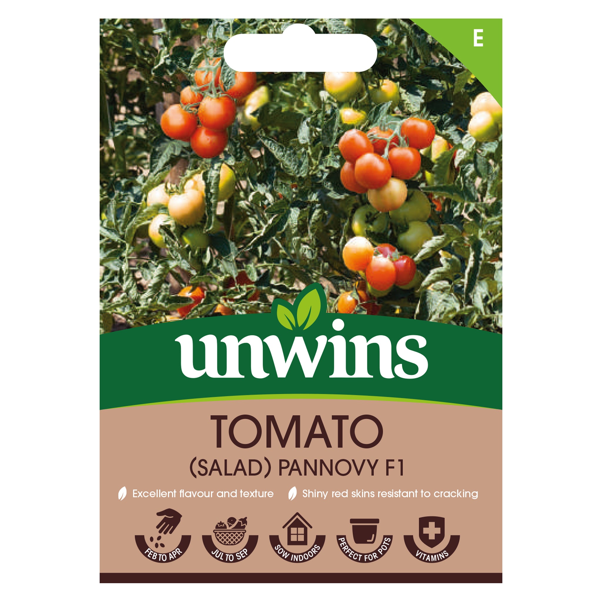 Unwins Salad Tomato Pannovy F1 Seeds
