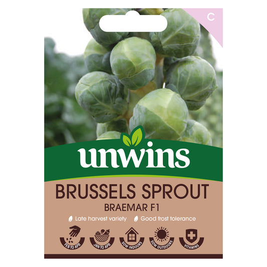 Unwins Brussels Sprout Braemar F1 Seeds front