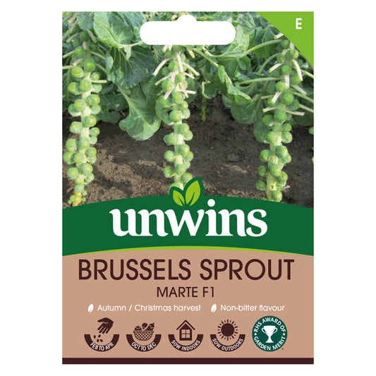 Unwins Brussels Sprout Marte F1 Seeds Front