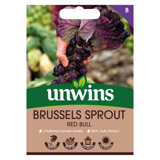 Unwins Brussels Sprout Red Bull Seeds Front