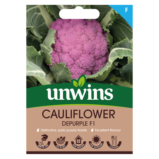 Unwins Cauliflower Depurple F1 Seeds front