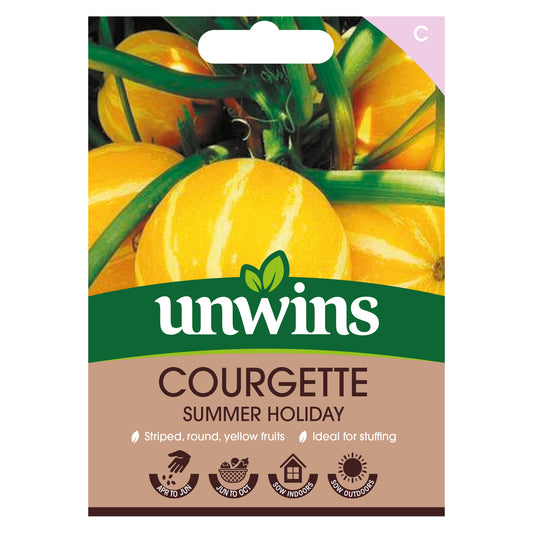 Unwins Courgette Summer Holiday Seeds Front