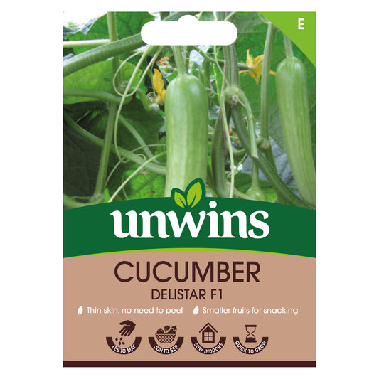 Unwins Cucumber Delistar F1 Seeds Front