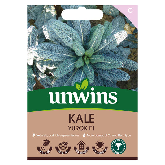 Unwins Kale Yurok F1 Seeds front of pack