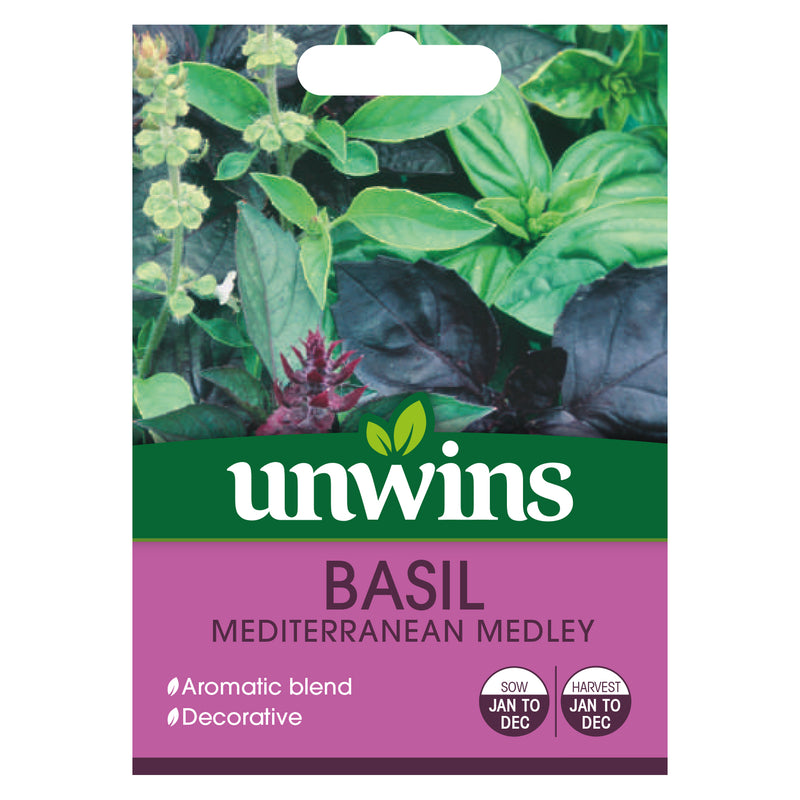 Unwins Basil Mediterranean Medley Seeds
