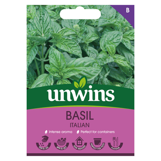 Unwins Basil Italian Seeds Front