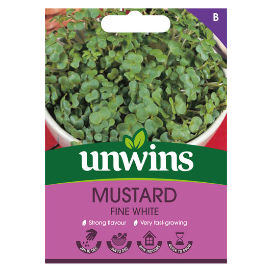 Unwins Mustard Fine White Seeds front of pack