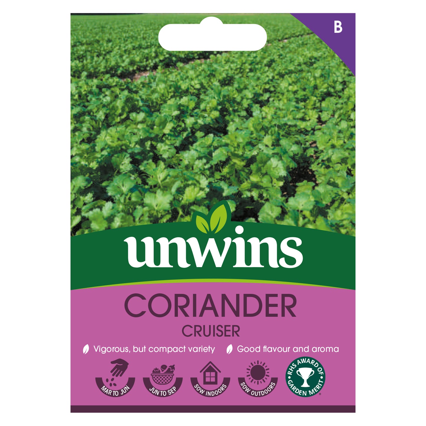 Unwins Coriander Cruiser Seeds front