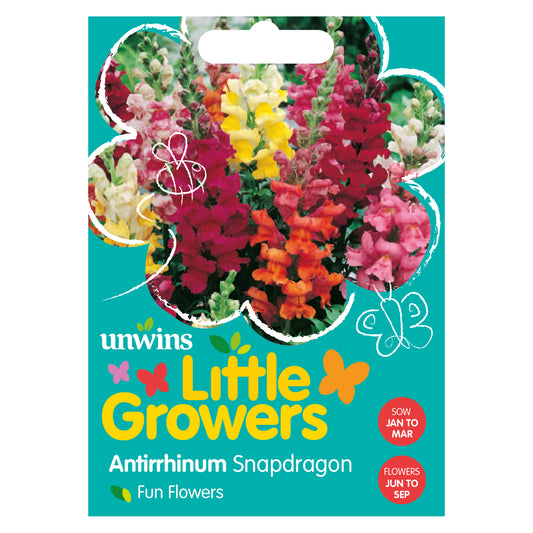 Unwins Little Growers Antirrhinum Snapdragon Seeds Front