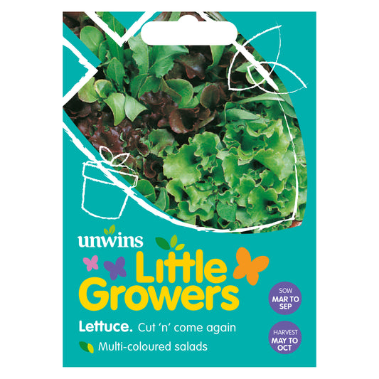 Little Growers Lettuce Cut n' come again Seeds front of pack