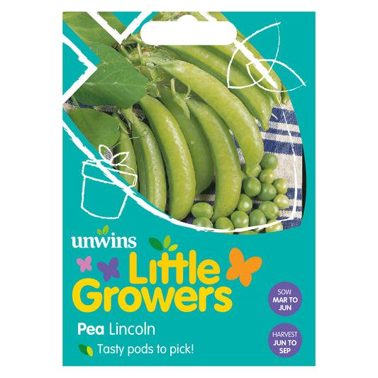 Little Growers Pea Lincoln Seeds front of pack