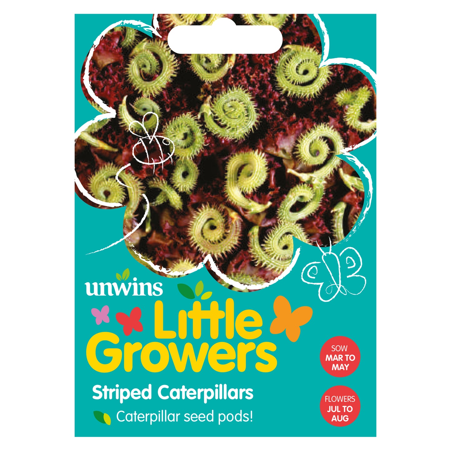 Little Growers Striped Caterpillars Seeds front of pack