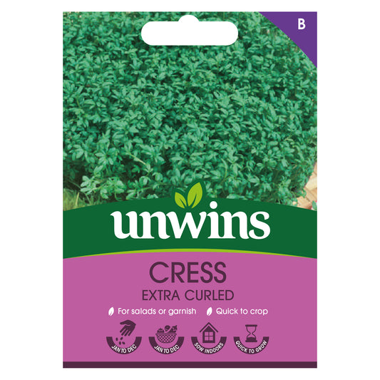 Unwins Cress Extra Curled Seeds front
