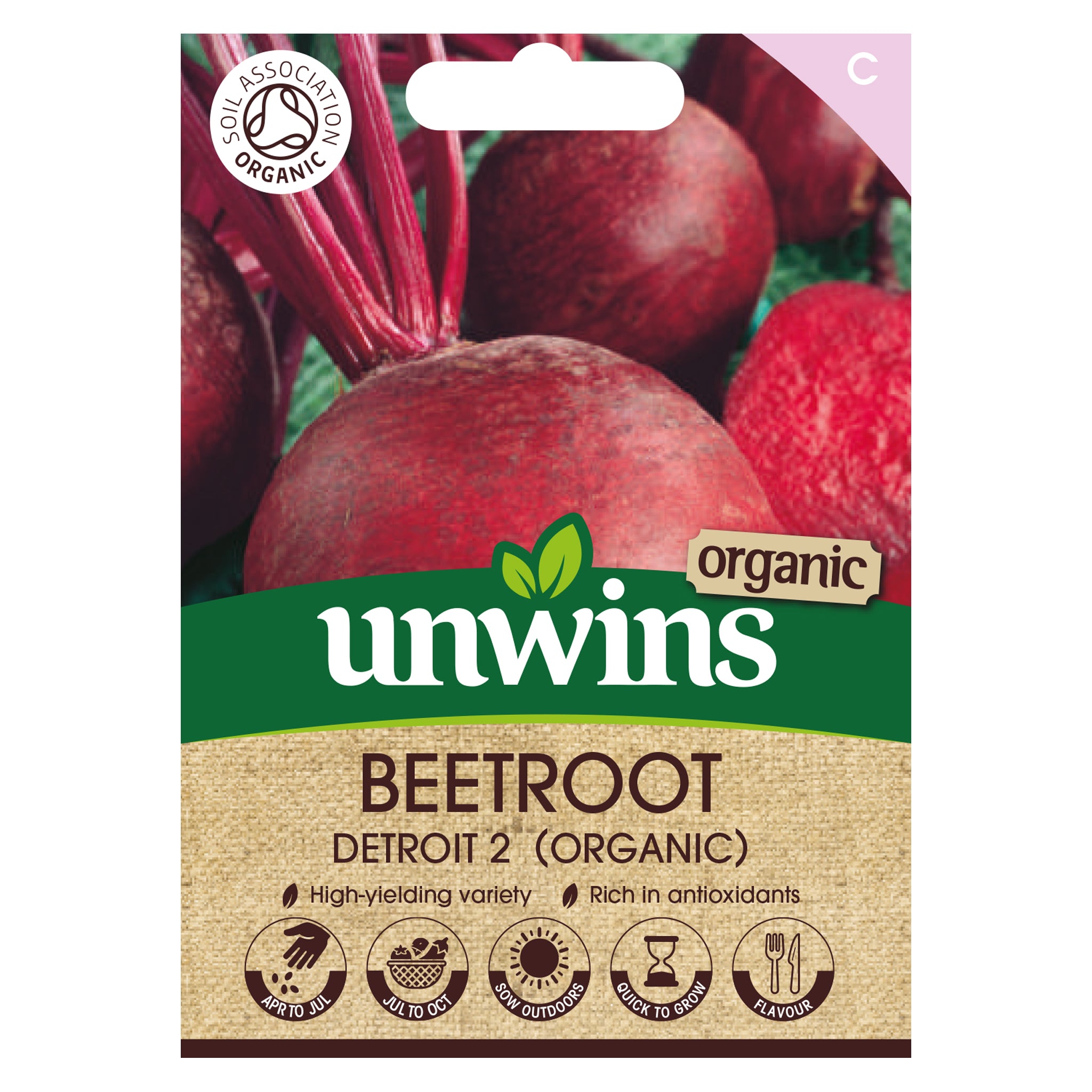 Unwins Organic Beetroot Detroit 2 Seeds