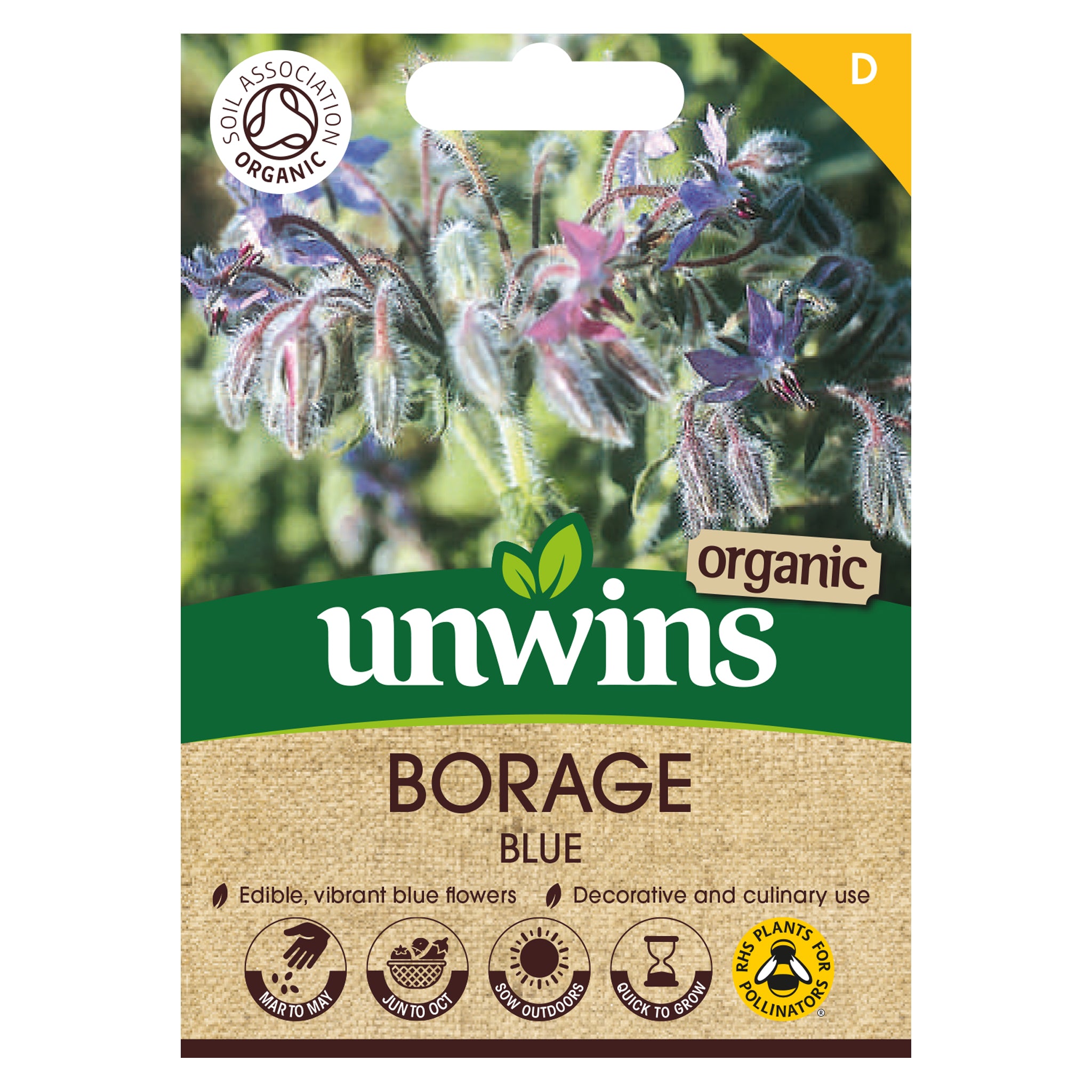 Unwins Organic Borage Blue Seeds