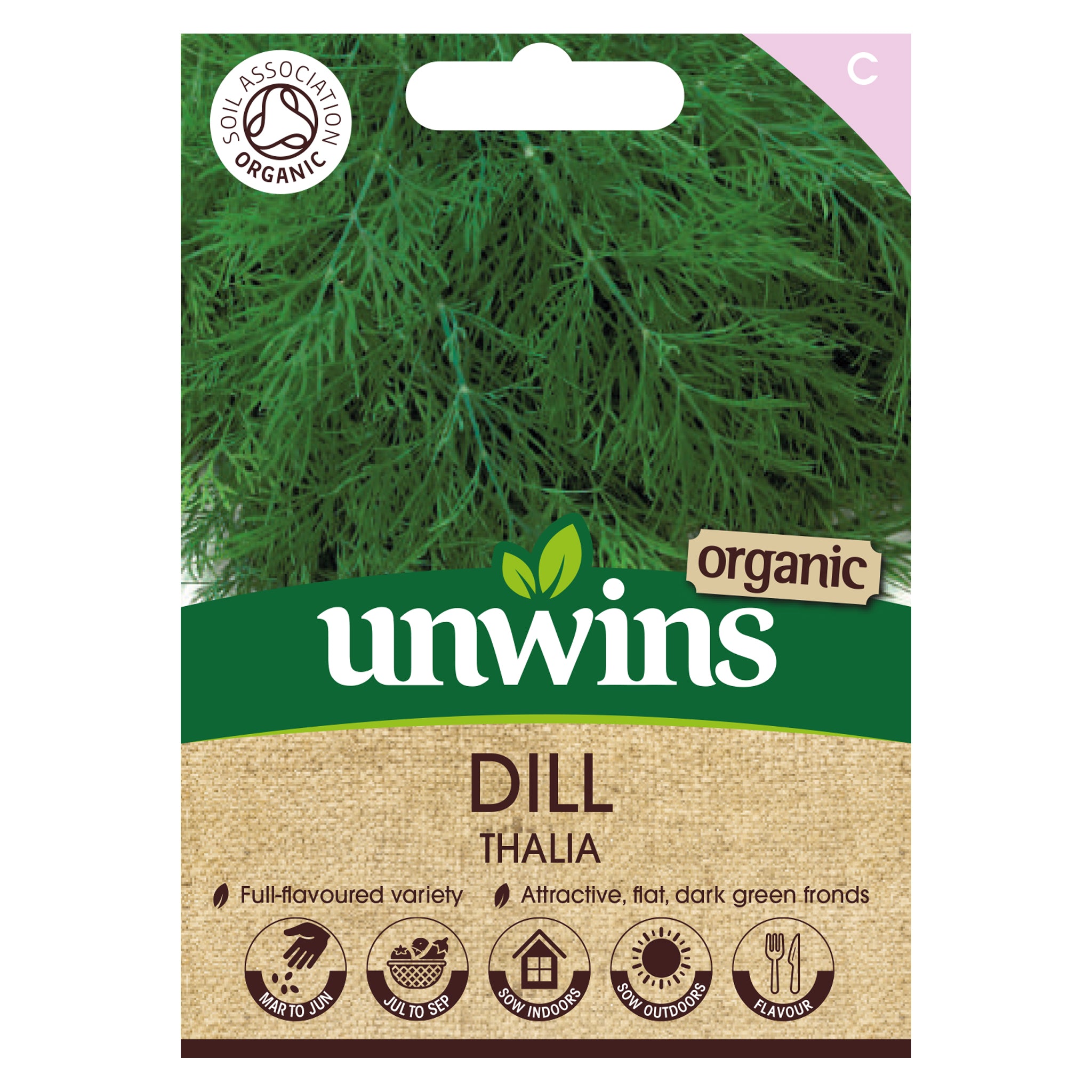 Unwins Organic Dill Thalia Seeds