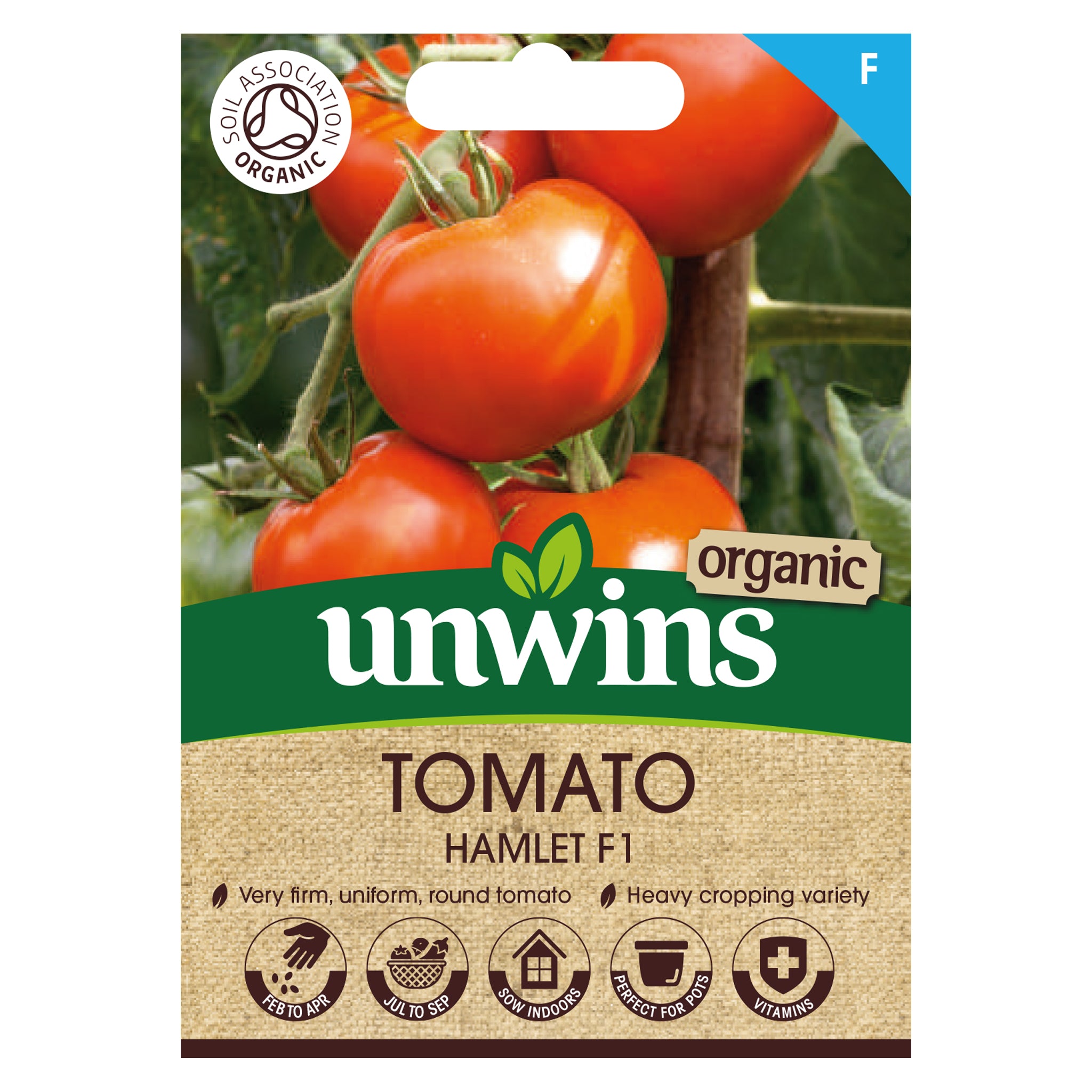 Unwins Organic Tomato Hamlet F1 Seeds