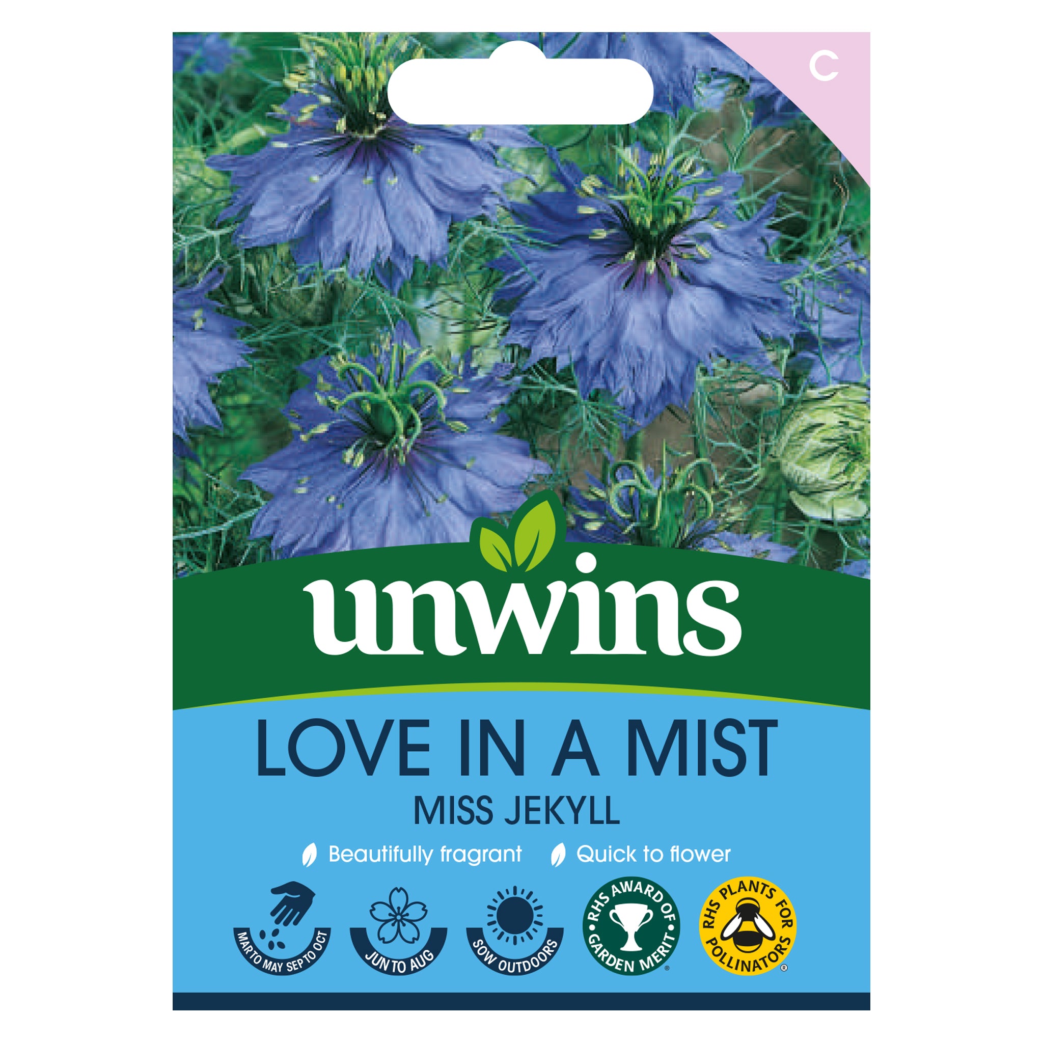 Unwins Love In A Mist Miss Jekyll Seeds