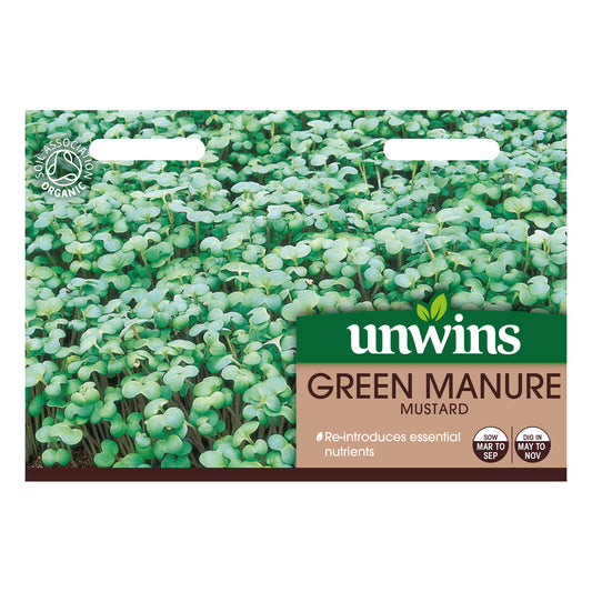 Unwins Green Manure Mustard Seeds front of pack