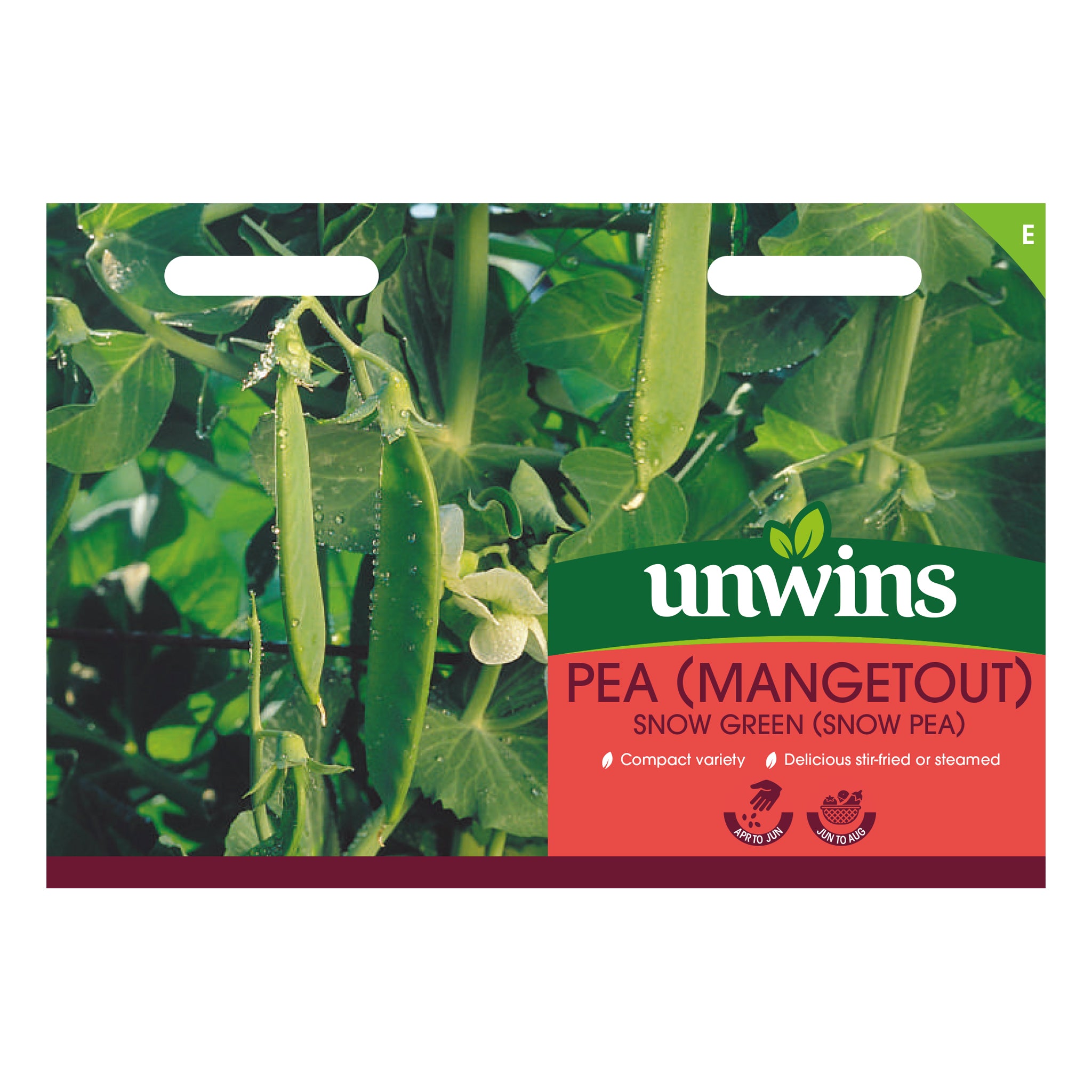 Unwins Mangetout Snow Pea Snow Green Seeds