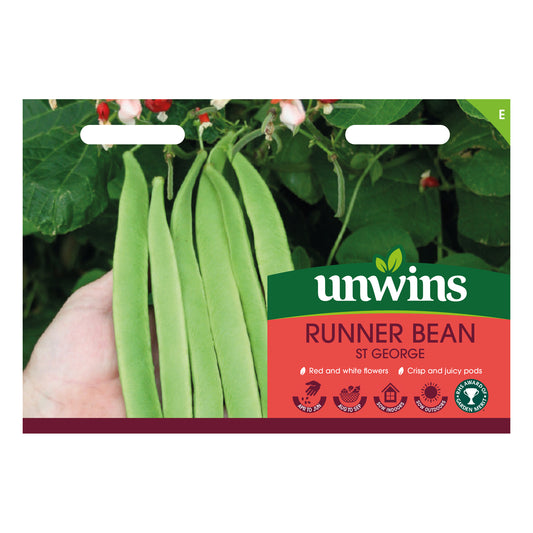 Unwins Runner Bean St George Seeds front of pack